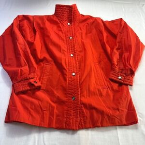 Neil Martin‎ Jacket Red Snap Front High Neck Vintage Size 10 Womens